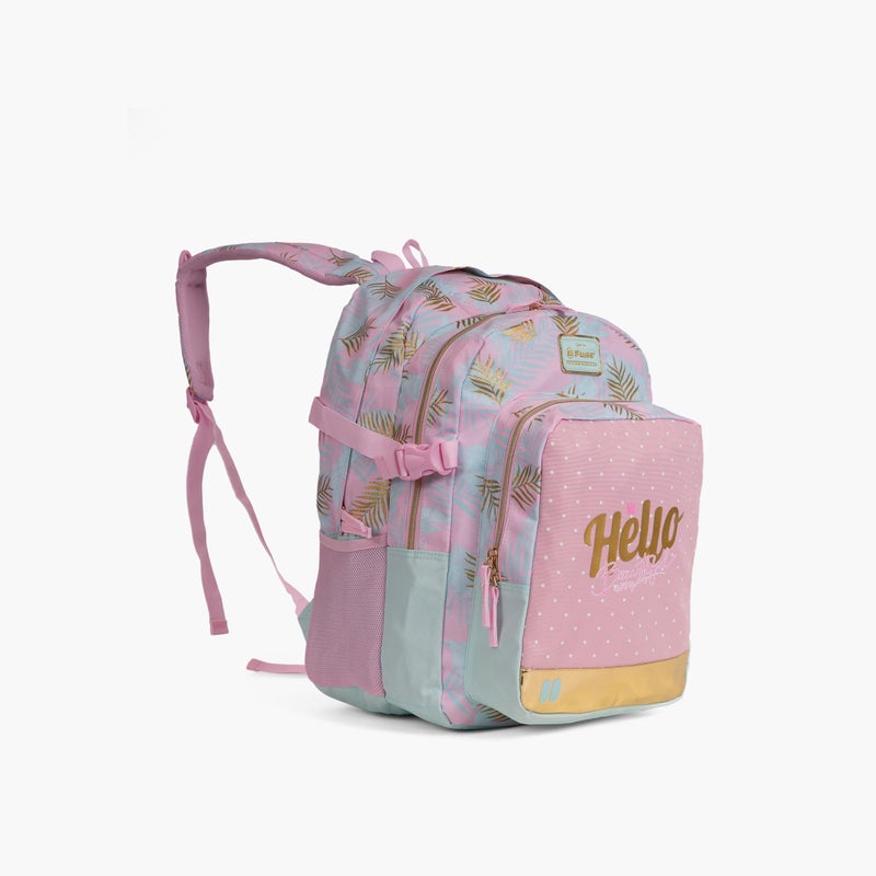 PAUSE Printed Backpack for Girls - Pink and Blue - Image 2
